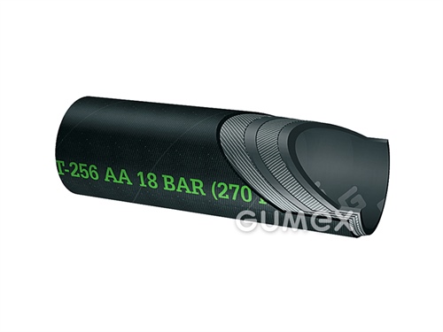 Tlaková hadica na vodu a vzduch T256 AA, 51/61mm, 18bar, EPDM/EPDM, -30°C/+80°C, čierna